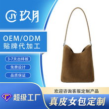 跨境2025新款包包风手提包头层牛皮女包工厂高级感单肩包定制加工