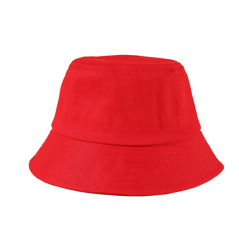 High Quality Bucket Hat Cotton Advertising Cap Sunshade Flat Top Sun Protection for Men and Women Bucket Hat Adjustable Logo Embroidery Hat