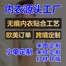 跨境欧美果冻条无痕内衣定制加工贴合工艺内衣内衣女聚拢防下垂