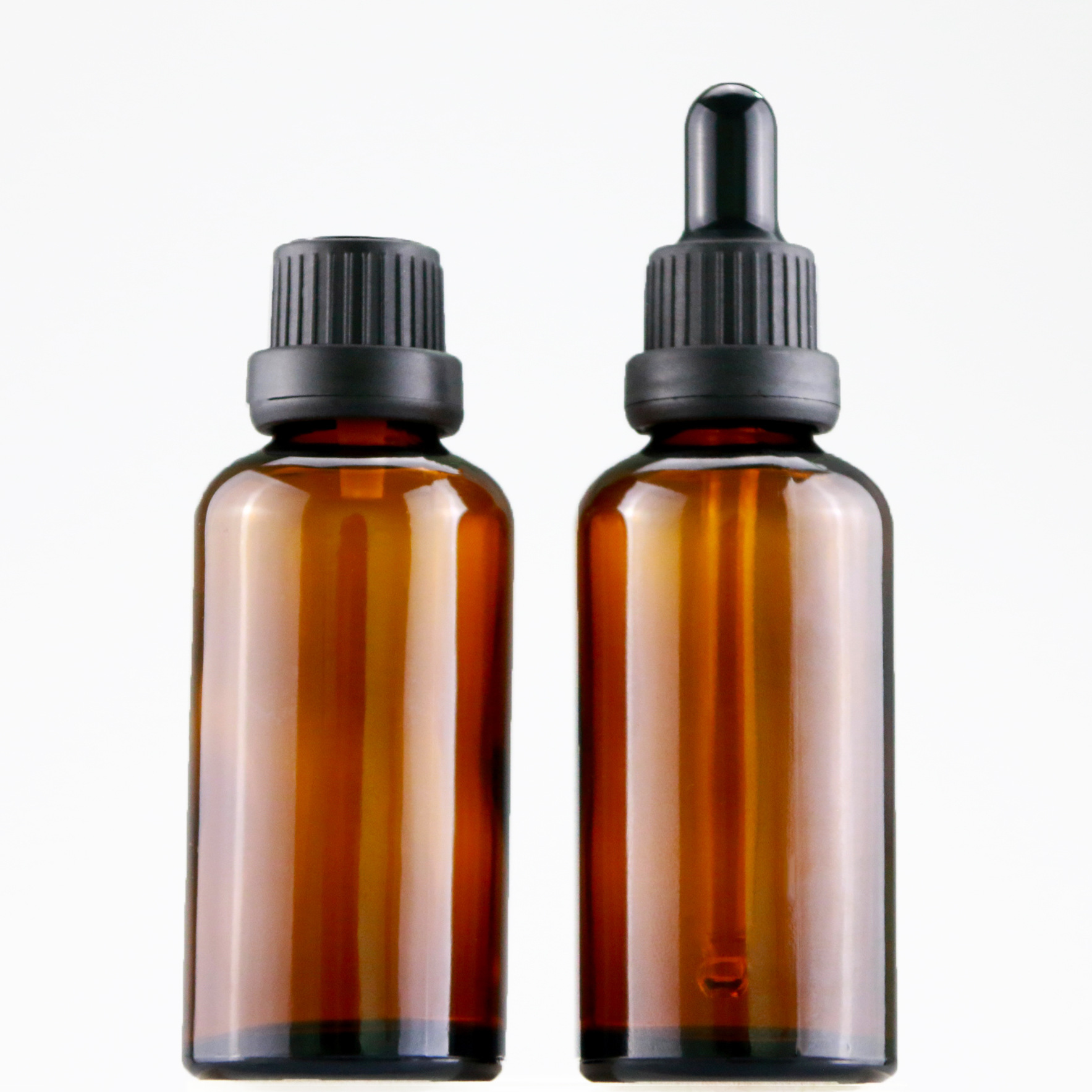 厂家现货10ml精油分装瓶茶色玻璃滴管瓶油瓶防盗圈精华液化妆品