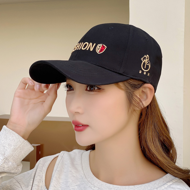 扶好帽子春秋棒球帽盾标刺绣字母鸭舌帽街头时尚潮流休闲遮阳防嗮