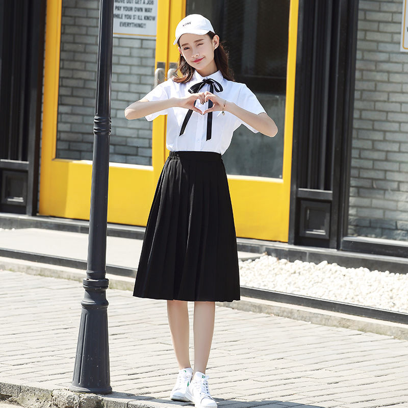 中学生合唱表演出服装学院风校服长裙初高中生班服秋装套装制服女