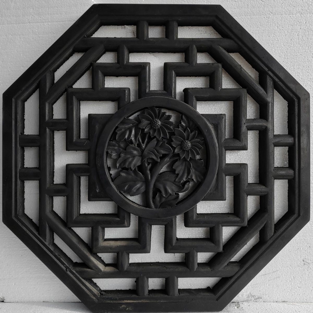 水泥镂空窗花砖雕60公分花窗中式仿古四合院围墙透窗花格装饰福字