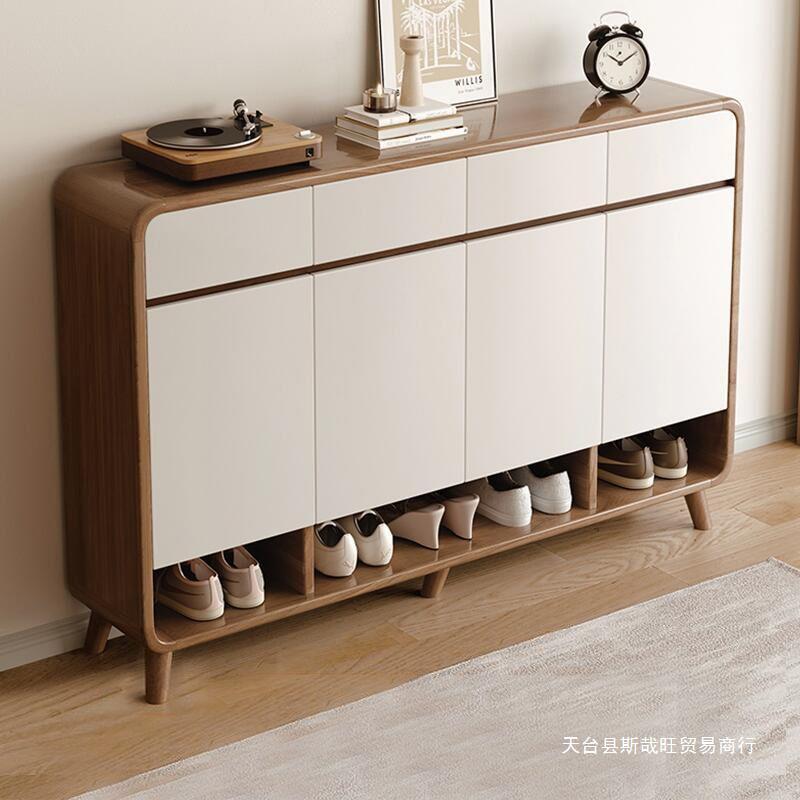 实木鞋柜家用门口北欧爆款入户楼道外玄关柜一体收纳储物柜鞋架
