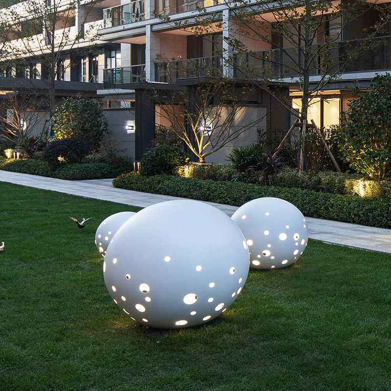 户外草坪灯文旅球形灯镂空圆球草地灯雕塑灯别墅园林庭院灯景观灯