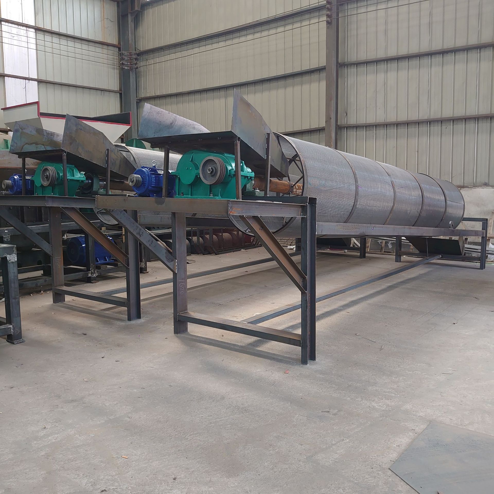 封闭式无轴滚筒筛 工业沙场用沙子石子筛分机 锯末不堵料滚筒筛