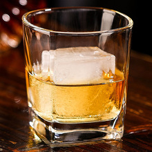 加厚四方玻璃杯家用简约透明水杯子茶杯威士忌杯批发酒吧啤酒杯
