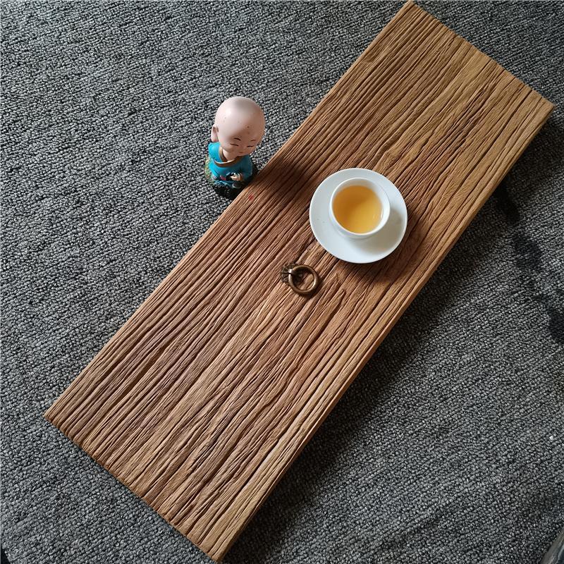 批发老榆木原生态实木干泡茶盘茶托整块风化木板茶台老木头拍照背