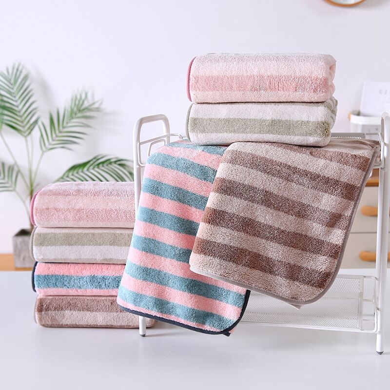 淘气宝贝 珊瑚绒毛巾 定制批发浴室柔软吸水成人毛巾经编暖绒