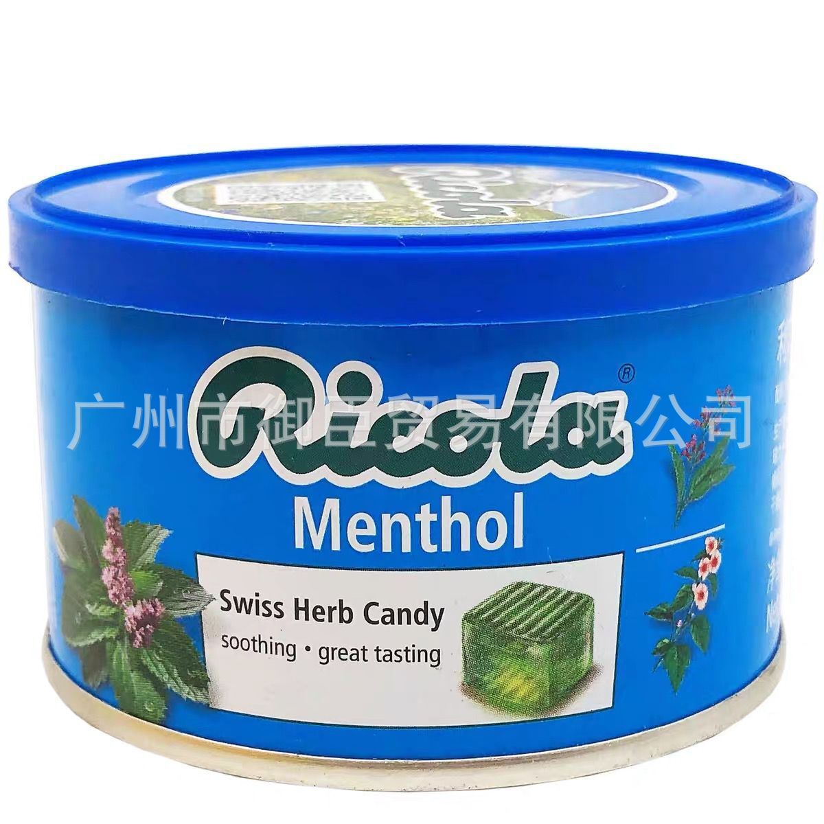 批发瑞士进口利口乐香草润喉糖薄荷味口气清新薄荷糖硬糖罐装100g
