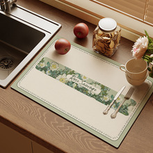 台面沥水垫高颜值硅藻泥吸水垫厨房洗手台水池碗盘碗筷桌面垫碗碟