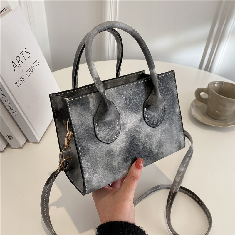 Korean Style Ins Solid Color Tote Bag Women's Bag New 2021 Fashion Trendy Crossbody Bag Internet Celebrity Same Style One Shoulder Bag