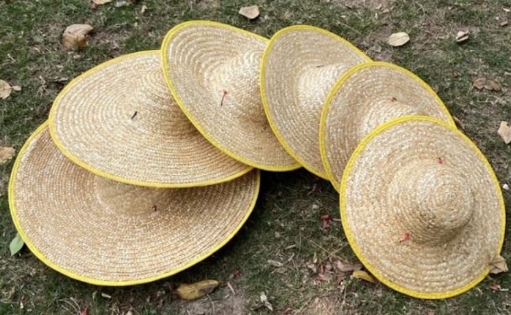 草帽遮阳帽草编防晒太阳帽劳保工作园林老式大帽沿工地农民男女