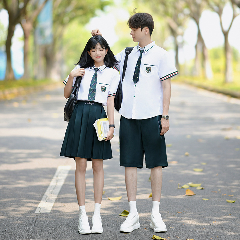 号现货 情侣装初高中生衬衫舞台表演服演出服毕业学生班服套装