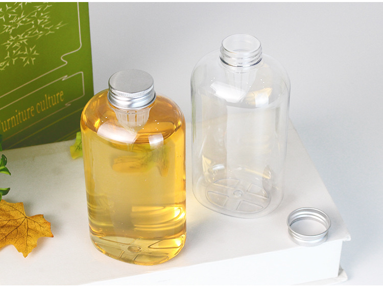 创意冷泡茶瓶500ml椭圆茶漏茶饮瓶pet塑料瓶子果汁瓶奶茶瓶饮料瓶