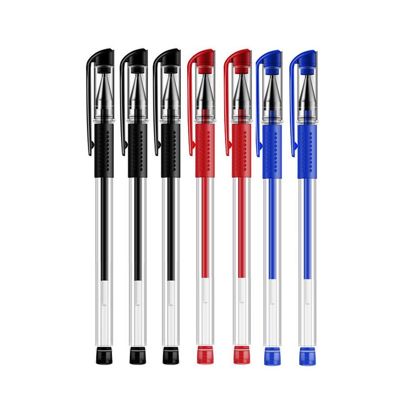 Suction Card Gel Pen Wholesale Student Exam Smooth Pens for Writing Letters 8 Pcs 0.5mm Office Black Bullet Signature Pen