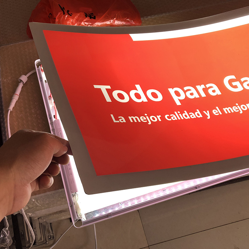 外贸出口led圆角超薄磁吸灯箱厂家超市货架广告招牌灯箱订制生产