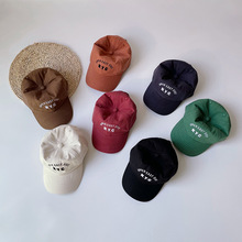 韩版nyc字母儿童棒球帽子四季款软顶刺绣遮阳帽男女宝宝鸭舌帽