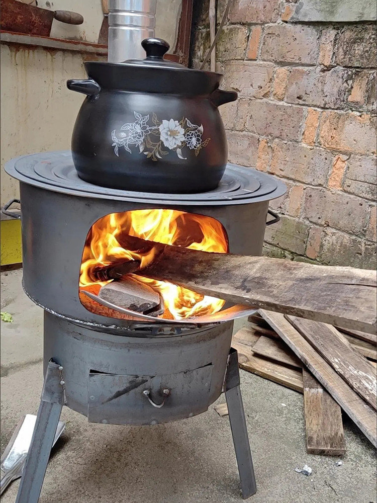 室内加厚灶台小型烧火的炉子家用节能室外炉具露营野外简易柴火灶