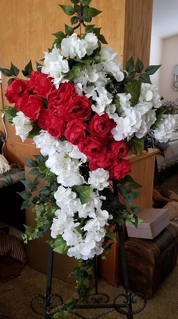 桦杉花环铁圈十字架铁架十字形花架复活节花环装饰壁挂式节日装饰