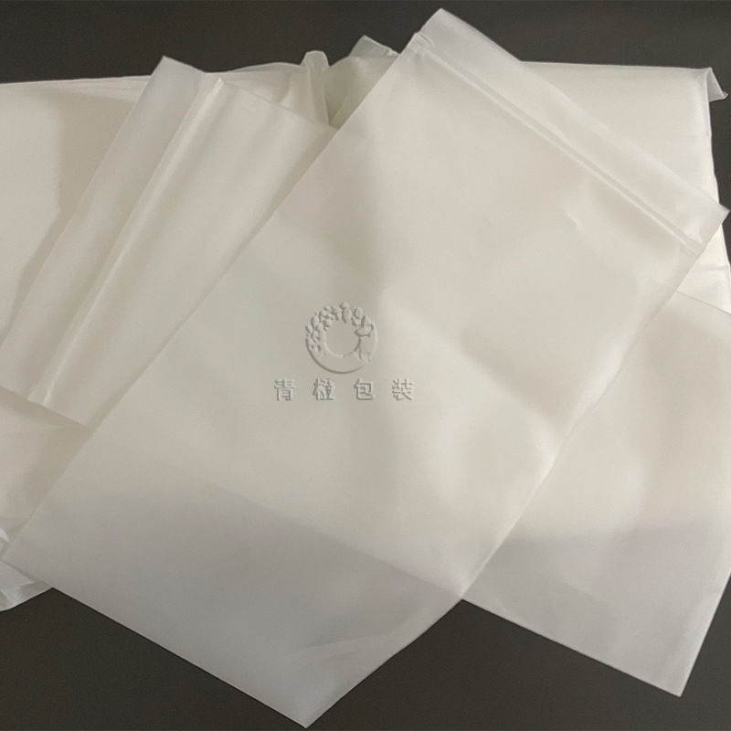 CPE Frosted Ziplock Bag Translucent Hardware Products Envelope Bag Clothing Plastic Packaging Bag Bone-Sticking Bag Printing