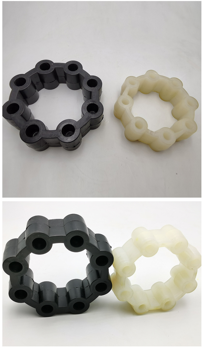 厂家批发mh型减震垫115联轴器弹性垫机械铝合金芯橡胶梅花减震垫