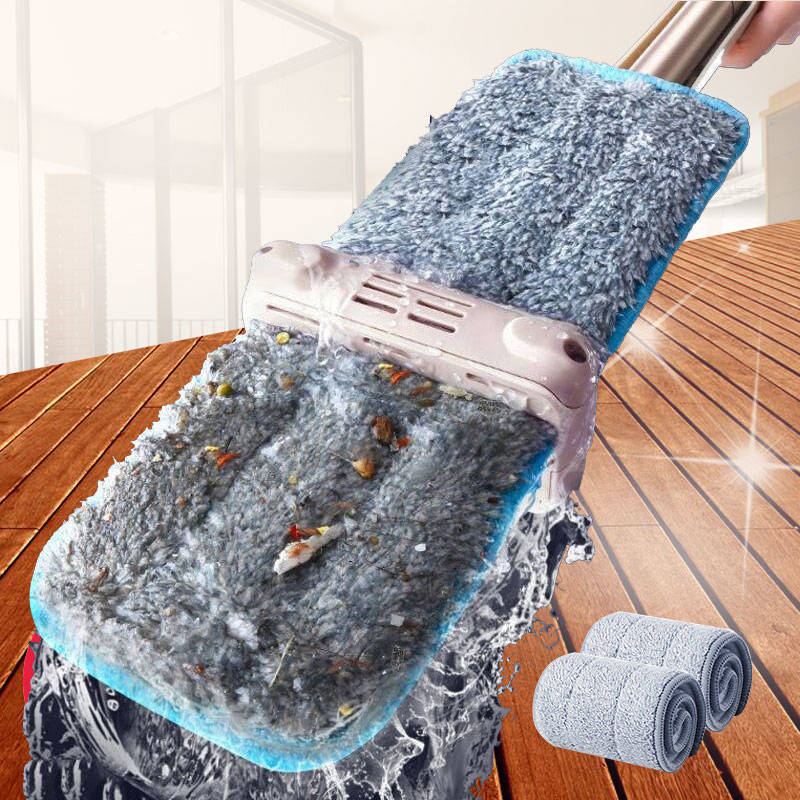 网红免手洗两用平板拖把家用旋转拖把拖地器懒人地拖墩布拖干湿两