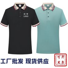 纯棉短袖Polo衫定 制T恤工作服短袖定 做工衣广告文化衫印logo