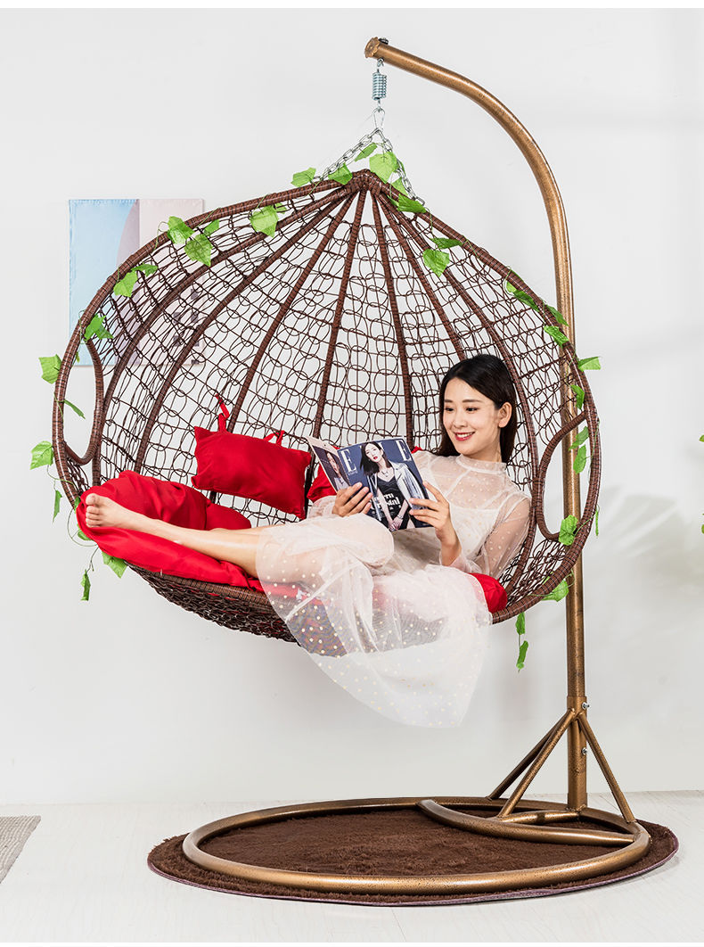 吊椅家用吊篮藤椅网红懒人秋千室内单双人吊床阳台客厅鸟巢摇篮