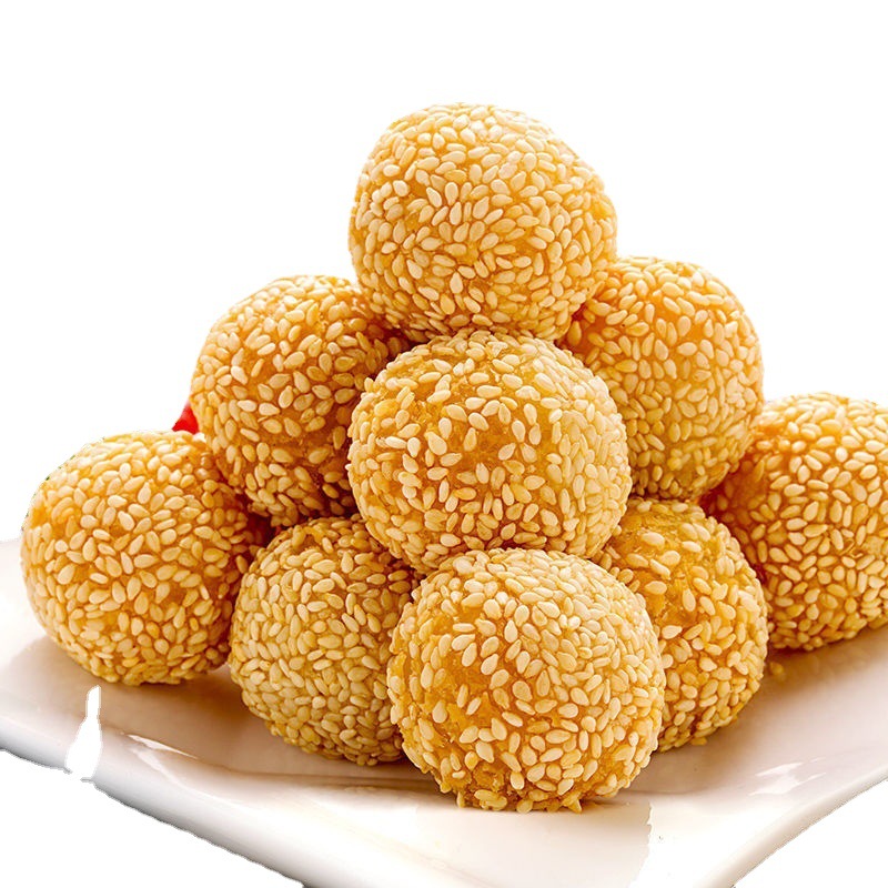 面包生胚半成品糯米芝麻球豆沙馅速冻油炸团早餐小吃糕点家用批发