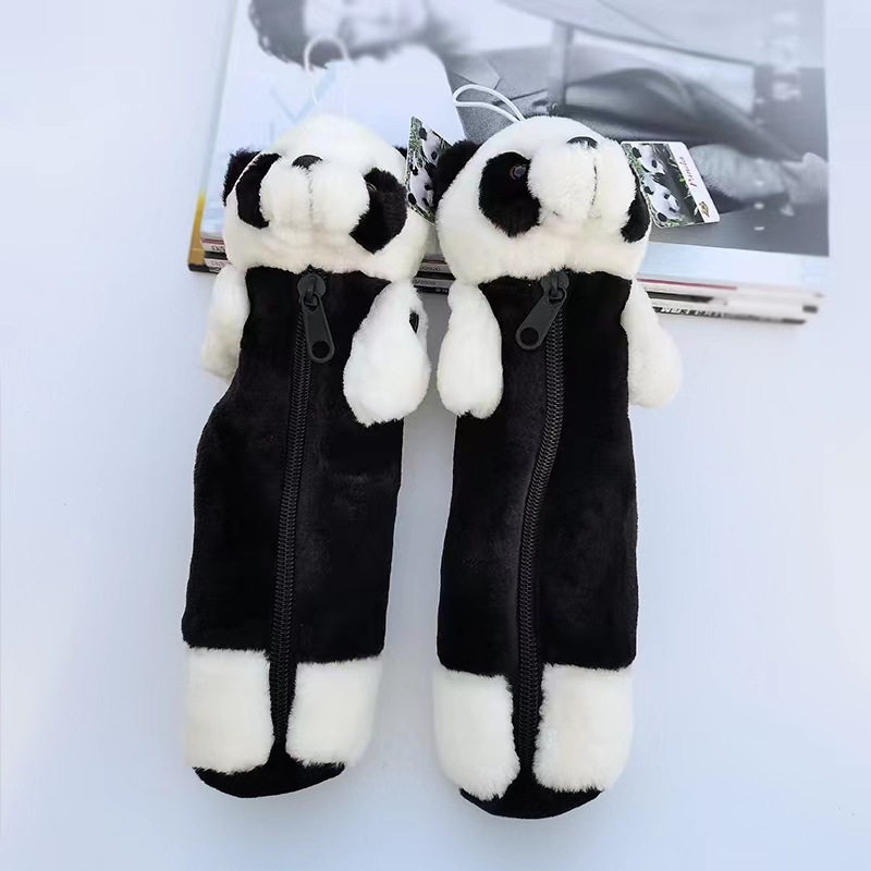 Plush Toy Panda Pencil Case Cartoon Change Purse Zipper Debris Bag Wedding Throwing Children's Toys Can Be Sent on Behalf