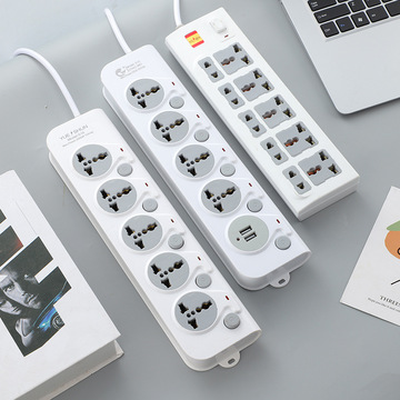 外贸插座英标欧标通用排插 带usb电源接线板 美规插线板桌面插排