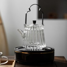 铁把提梁壶耐高温玻璃蒸茶煮茶壶电陶炉家用茶具烧水壶泡茶壶套装