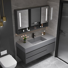 G3YN2023新款浴室柜组合洗衣池面盆岩板洗脸盆洗手盆柜卫生间洗漱