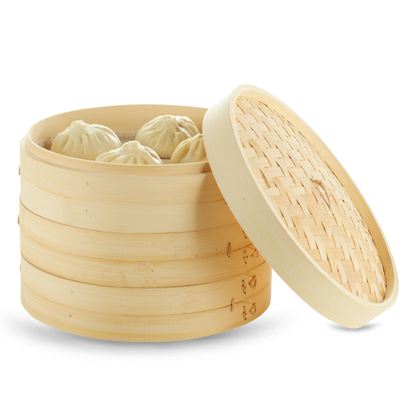 家用蒸笼 竹蒸笼小笼包加深 竹制蒸笼竹笼屉包子蒸笼手工蒸屉蒸格