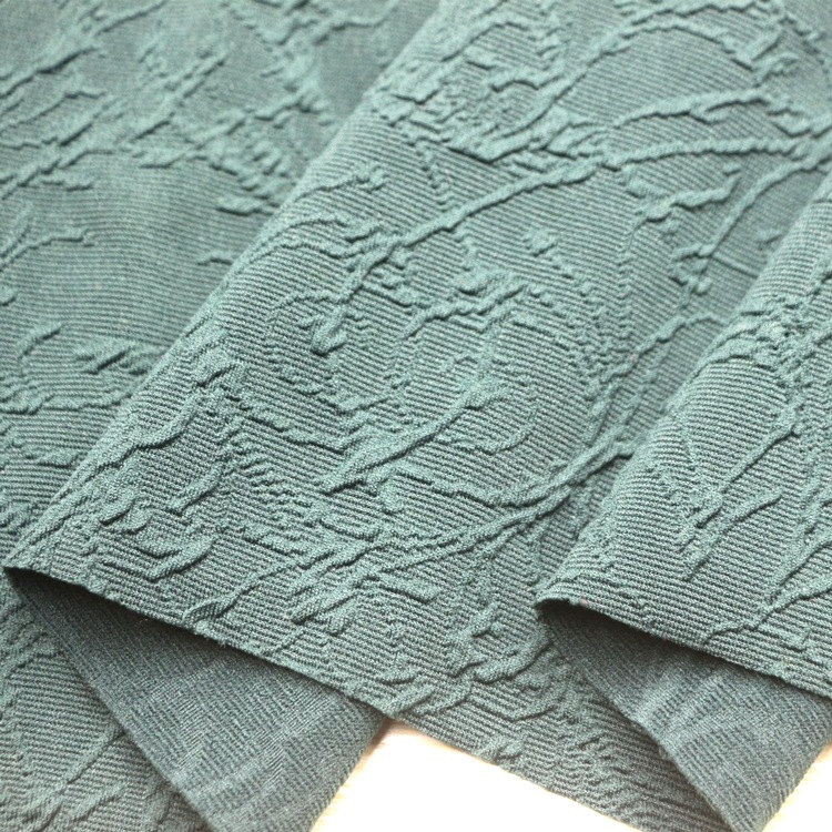 提花泡泡布针织涤氨纶弹力提花双面布牛肚布浮雕起泡泡布服装面料