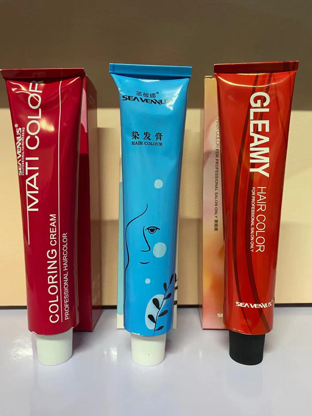 圣薇娜染发剂单支彩色染发膏 三种包装搭配