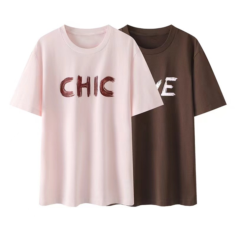 现货2024春季新款宽松字母印花短袖棉t恤mbd1tee029/mbd1tee019