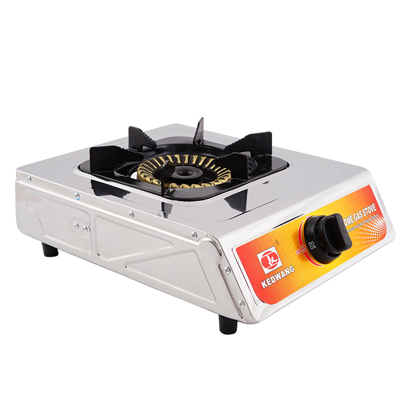 外贸铸铁不锈钢家用猛火台式灶花甲单眼下进风液化气台式燃气灶