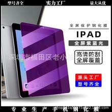 适用iPad高清钢化膜平板蓝光紫光iPad pro防窥磨砂全屏防爆防尘