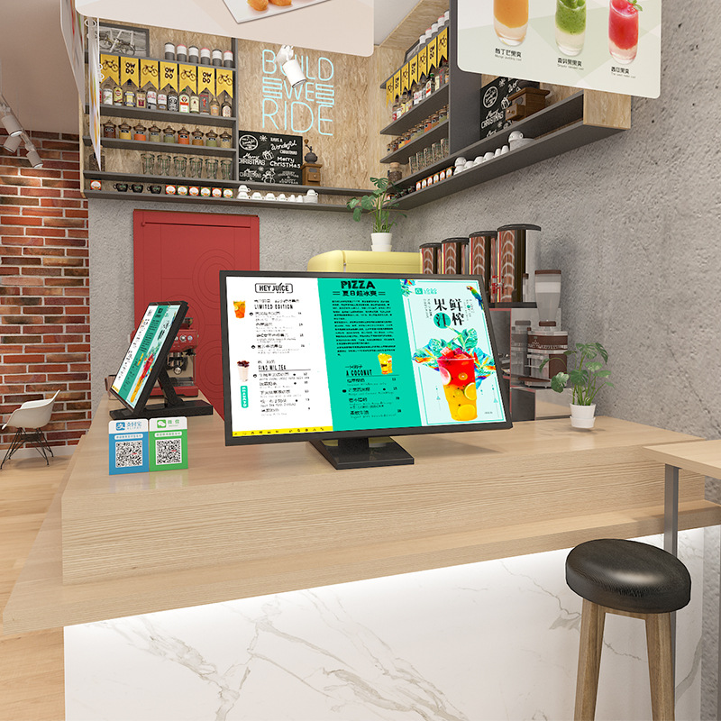 奶茶店菜单展示牌 发光点餐牌 价目表价格桌面点单广告牌吧台灯箱