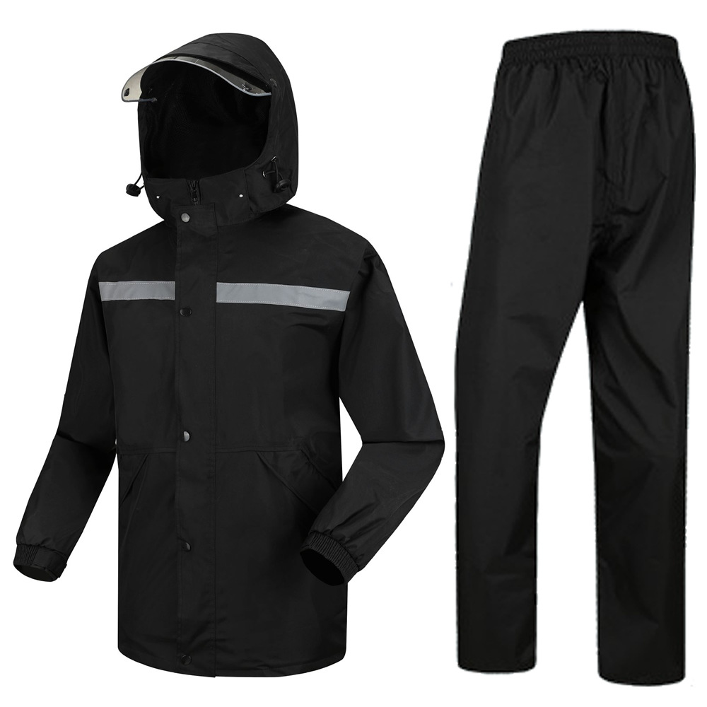 华海分体雨衣雨裤分体套装成人双层分体式反光雨衣春亚纺加工定制