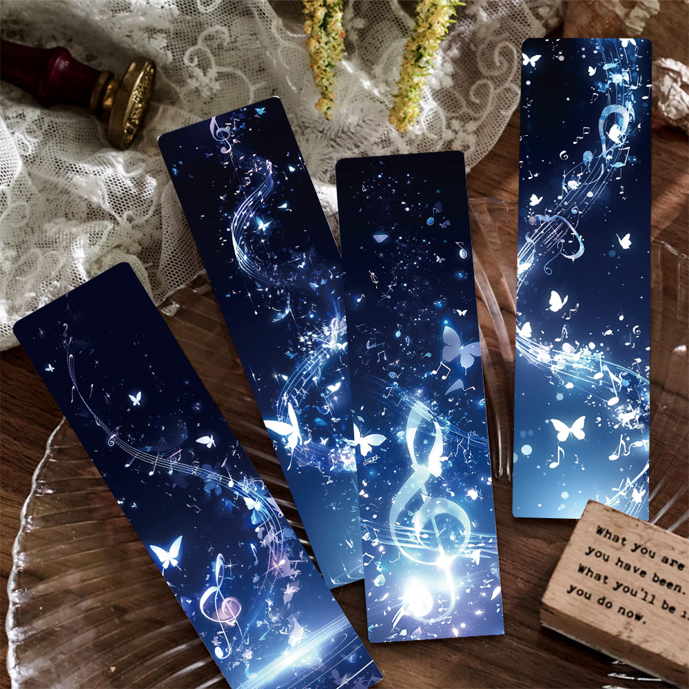 24张音乐音符纸质书签儿童知识学习奖励卡片小说书籍阅读存档配件