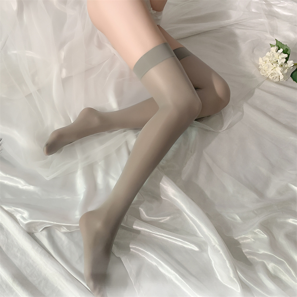 Sexy Lingerie Sexy Transparent Stockings Contrast Color Long Silk Stockings Sexy Stockings Foreign Trade Wholesale Socks One Piece with Hair