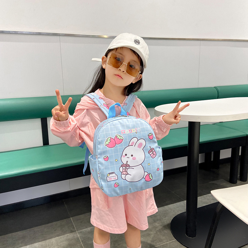 Cute Rabbit Cartoon Children's Backpack Wholesale Outdoor Kindergarten Lightweight Cute Children Kindergarten Backpack Korean