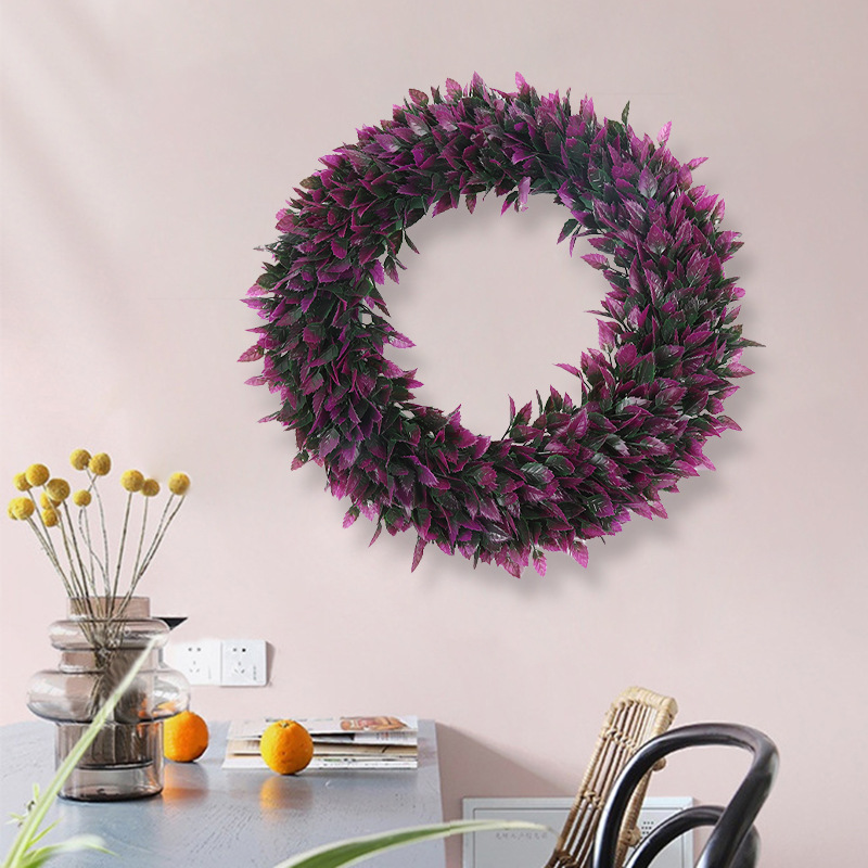 新款婚庆平安茶叶花环仿真景观工程草植物墙绿植工程装饰用草现货