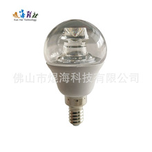 G45透明罩导光柱式球泡灯 LED塑包铝球泡灯 G泡灯