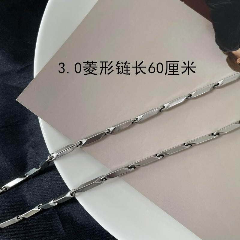 欧美跨境不锈钢古巴项链男女潮流不掉色nk粗链菱形链嘻哈链子项饰