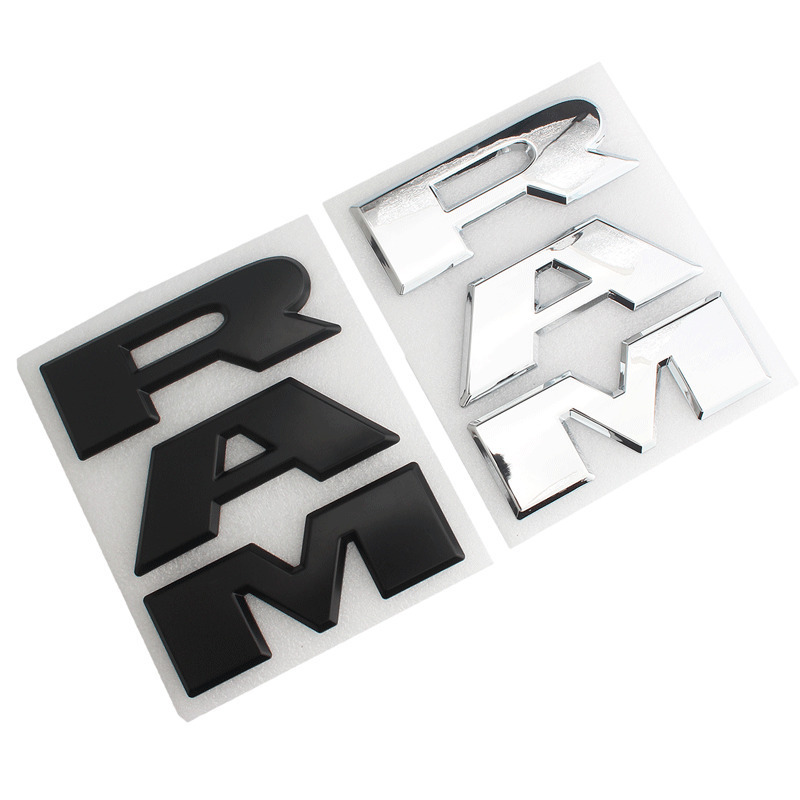 新款ram中网标 适用道奇ram 1500 中网车标 公羊皮卡贴标 abs改装
