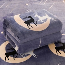 新款法兰绒毛毯礼盒装活动促销礼品绒毯午睡毯子沙发盖毯礼品批发
